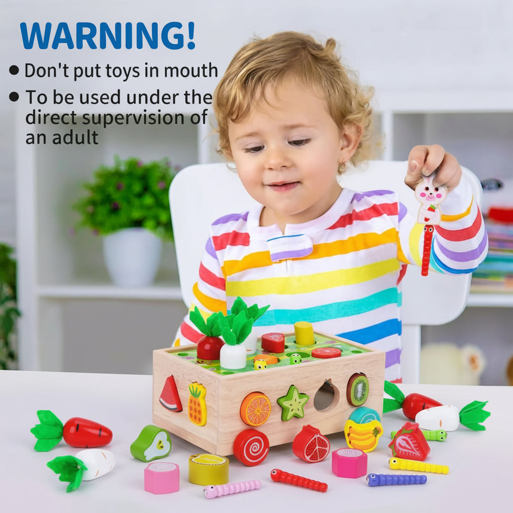 Wooden Montessori Toy Set Educational Farm Play