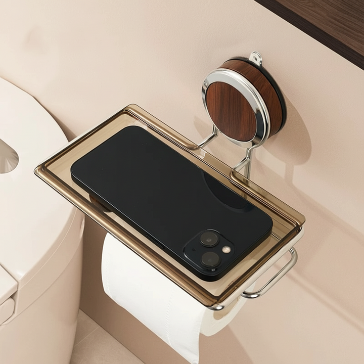 Toilet Paper Holder Self Adhesive Stainless Steel Wall Mount