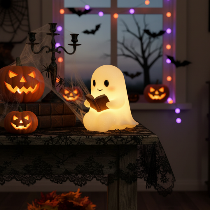 Table Lamp Ghost Night Light Warm LED Bedside Decor