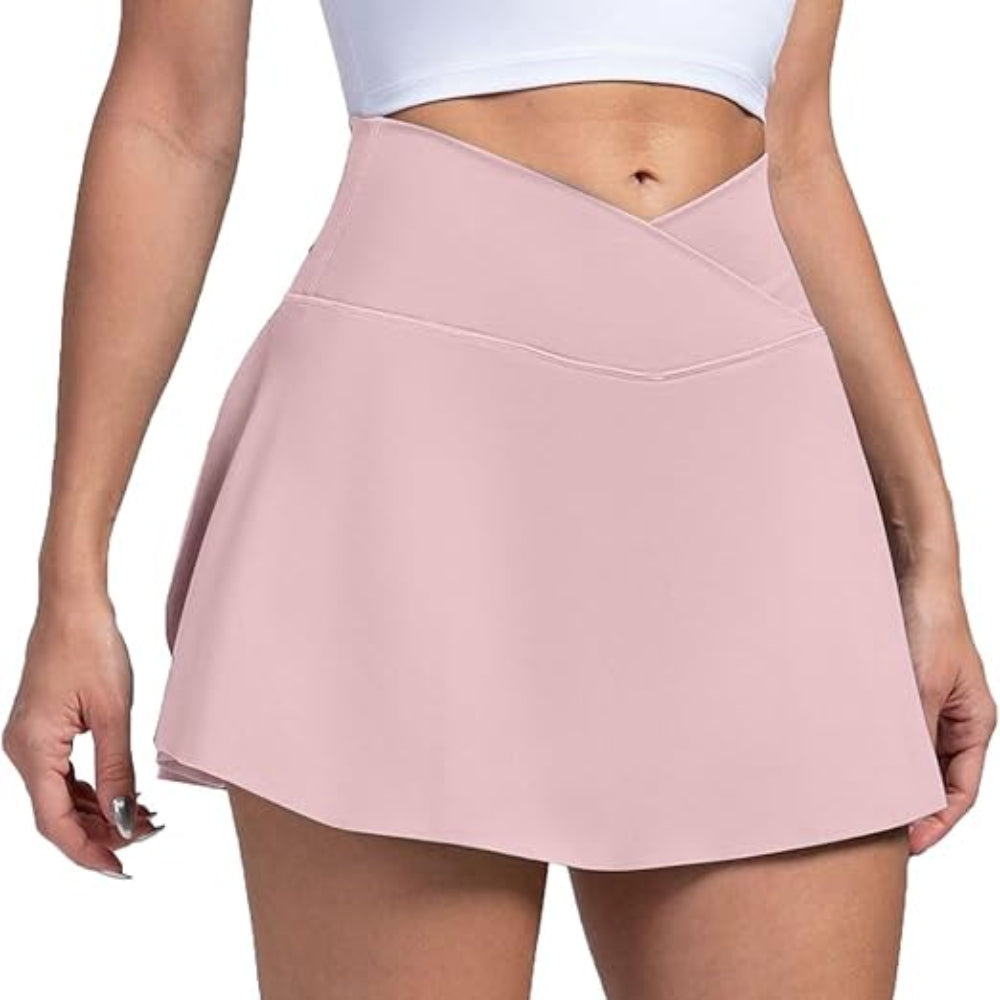 Womens Pickleball Skort High Waist Tennis Skirt Pockets