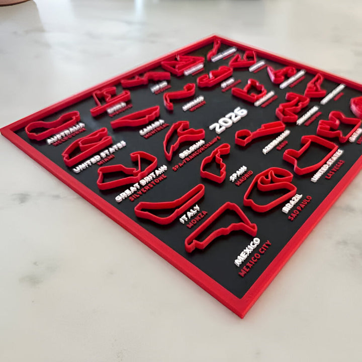 Calendar Racing Track Wall Art Display Board 2026