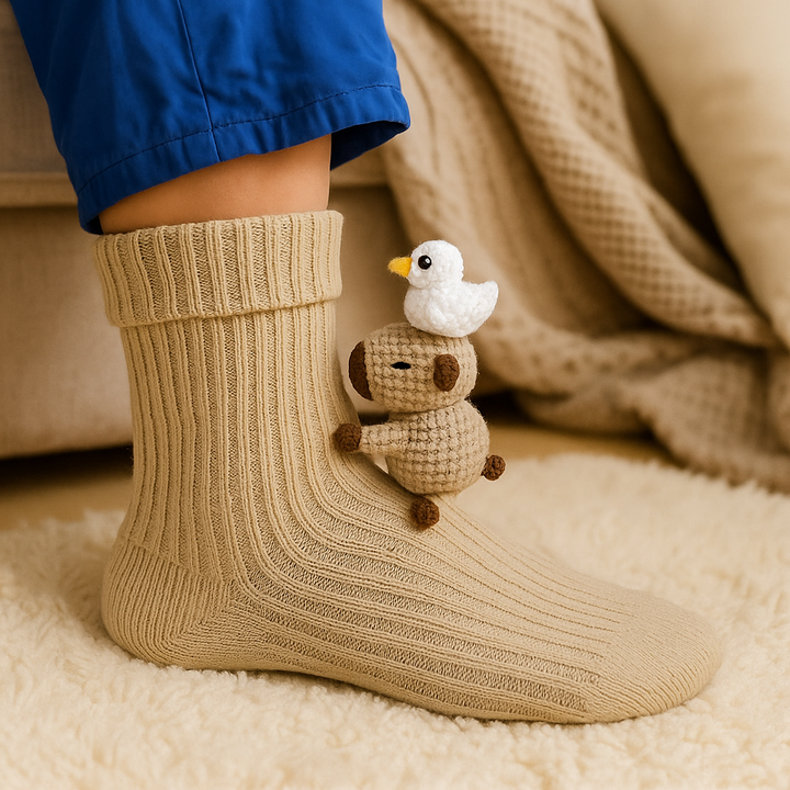 Socks Winter Plush Animal Slipper Style Footwear