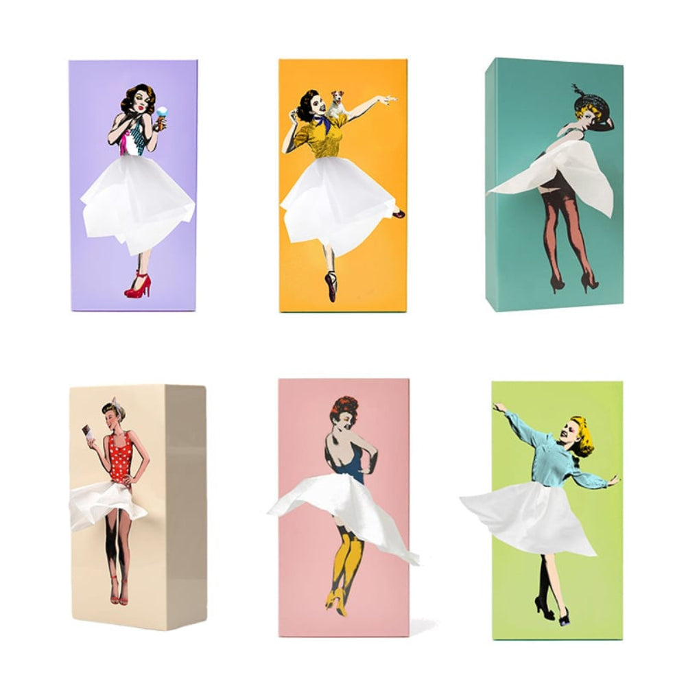 Home Decor Tissue Box Holder Figure Style Stand