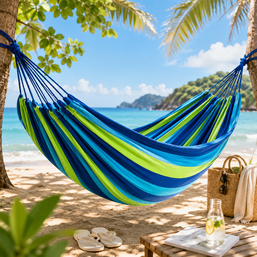Travel Camping Hammock Portable Lightweight Mesh Canvas