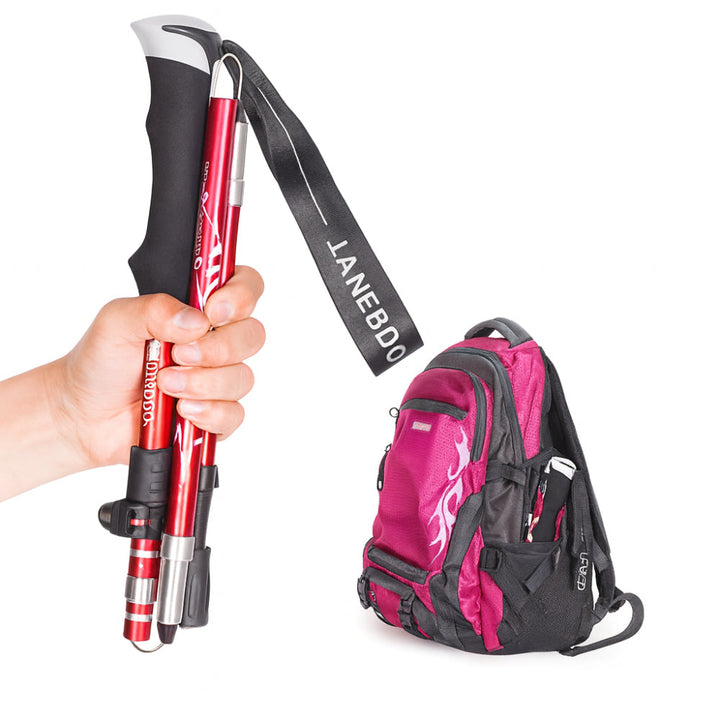 Trekking Poles Foldable Telescopic Hiking Support Stick
