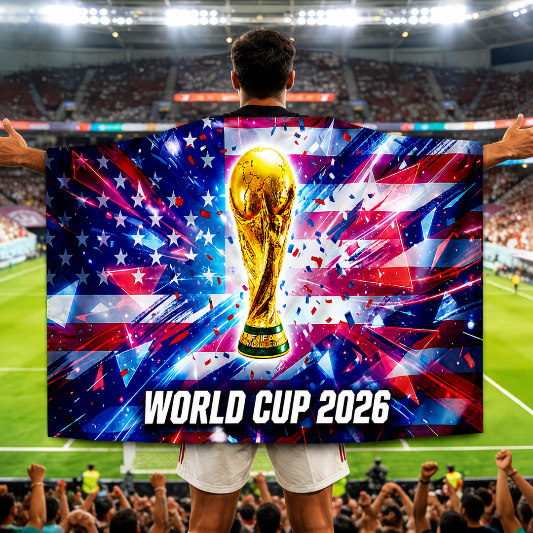USA Flag Fan Cape World Cup Soccer Supporter