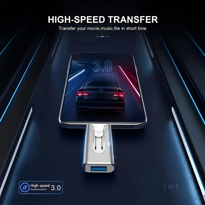 USB Flash Drive Multi Connector Phone Computer Storage