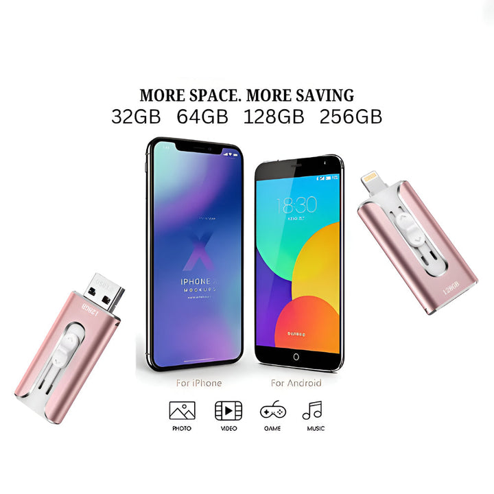 USB Flash Drive Multi Connector Phone Computer Storage