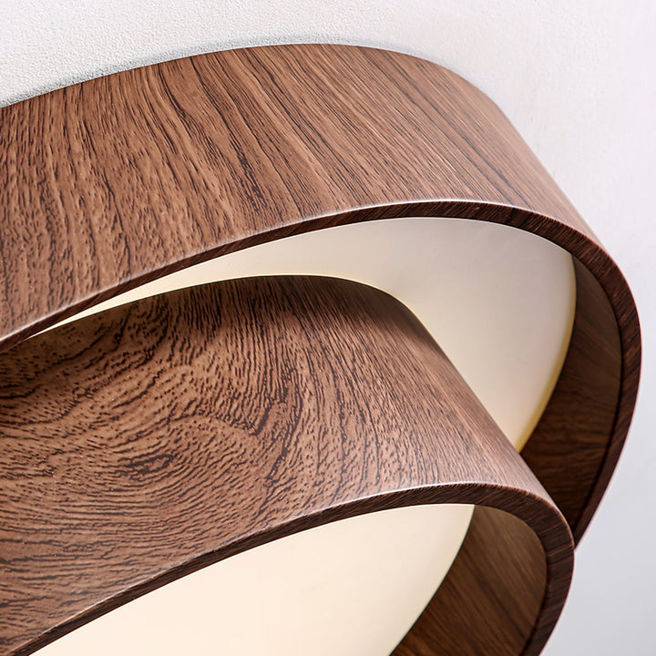 Vaako Ceiling Lamp | Walnut Finish LED Ceiling Light