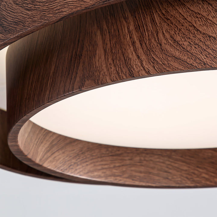 Vaako Ceiling Lamp | Walnut Finish LED Ceiling Light