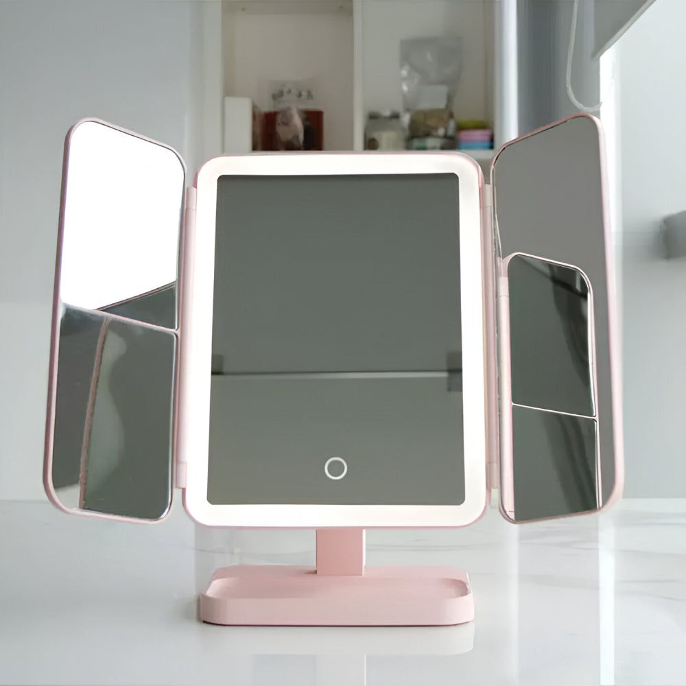 Vanity Mirror LED Adjustable Lighting Foldable Makeup Stand