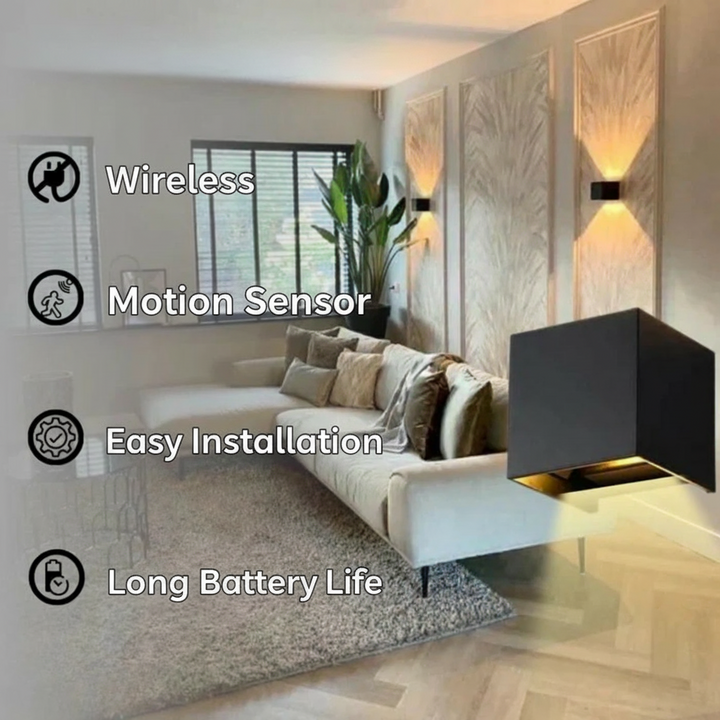 Wall Light Motion Sensor Rechargeable LED Cube Lamp