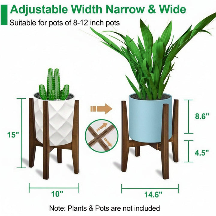 Plant Stand Adjustable Indoor Marble Top Flower Holder