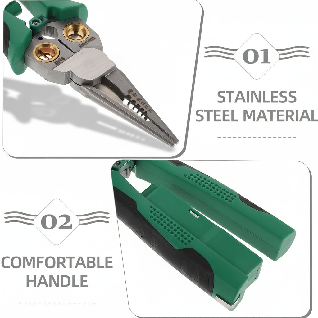 Wire Stripper Crimping Pliers Voltage Detector