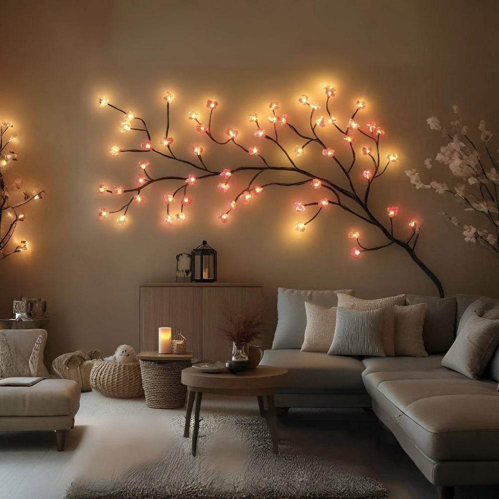 Wall Decor LED Branch Rustic Tree Light Art Accent
