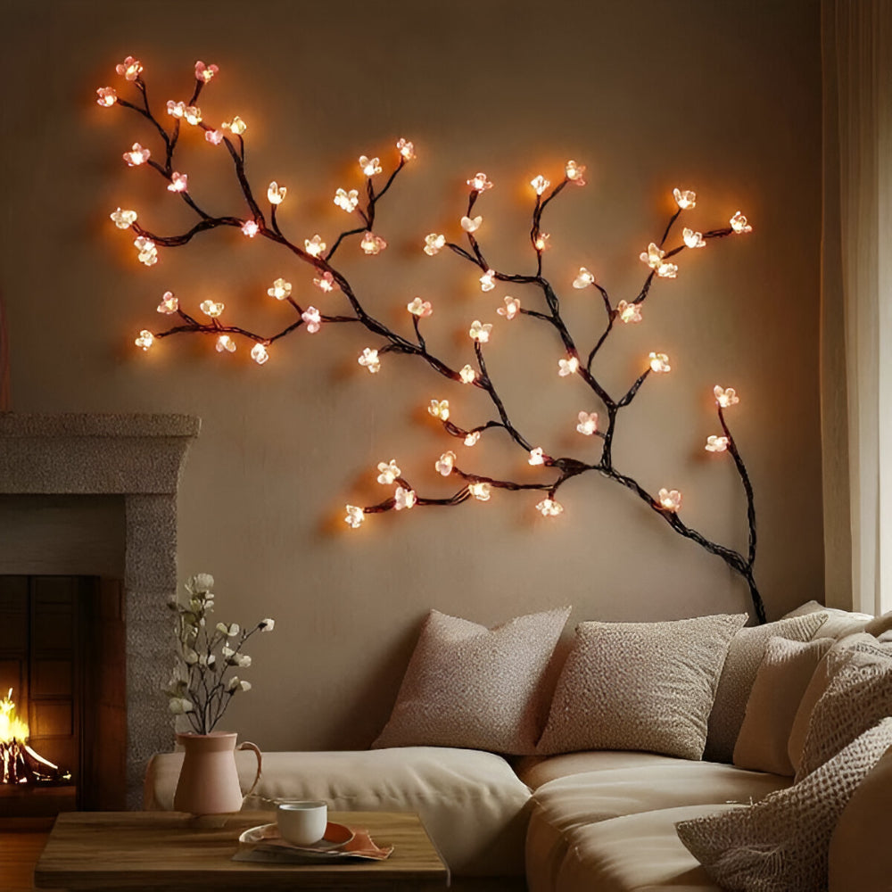 Wall Decor LED Branch Rustic Tree Light Art Accent