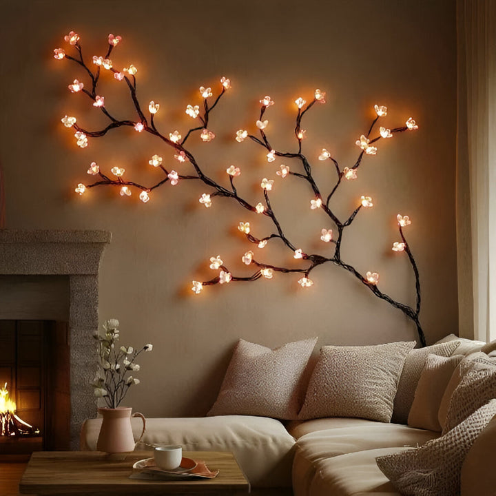 Wall Decor LED Branch Rustic Tree Light Art Accent