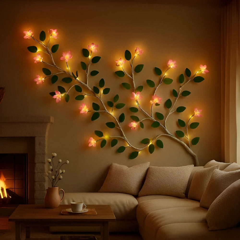 Wall Decor LED Branch Rustic Tree Light Art Accent