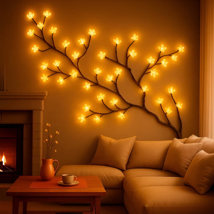 Wall Decor LED Branch Rustic Tree Light Art Accent