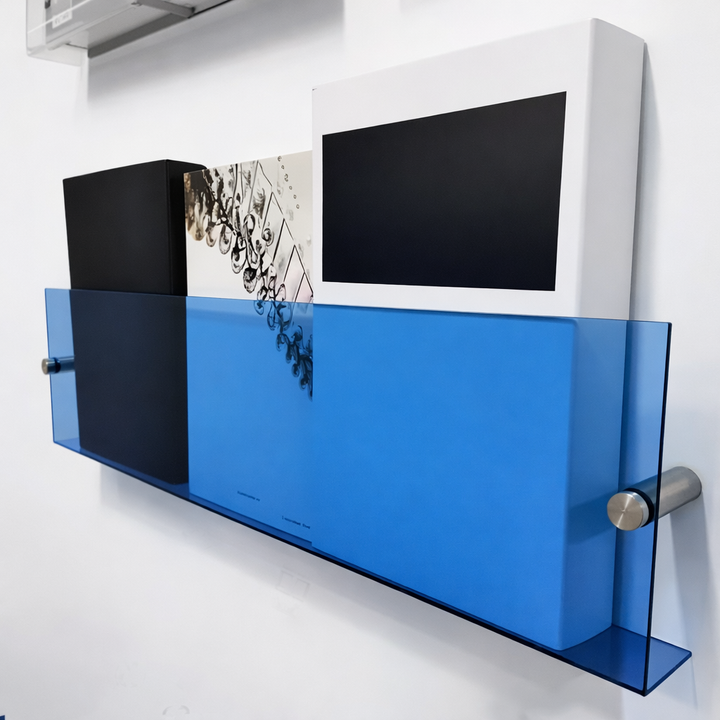 Wall Shelf Acrylic Floating Magazine Display Storage Organizer