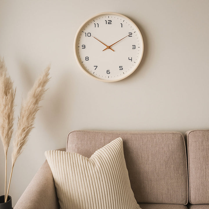 Wall Clock Modern Wooden Silent Non-Ticking Decorative Home Clock