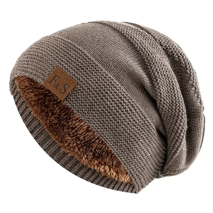 Beanie Winter Hat Knit Acrylic Lined Slouch Style