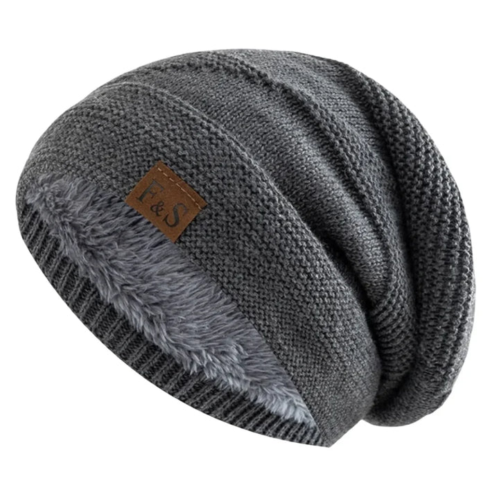 Beanie Winter Hat Knit Acrylic Lined Slouch Style