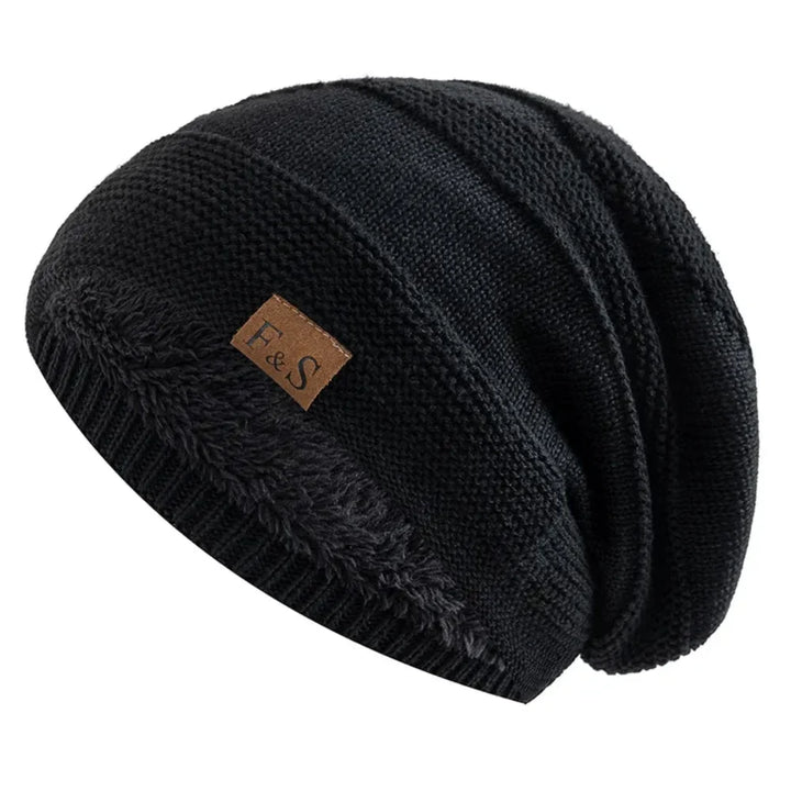 Beanie Winter Hat Knit Acrylic Lined Slouch Style