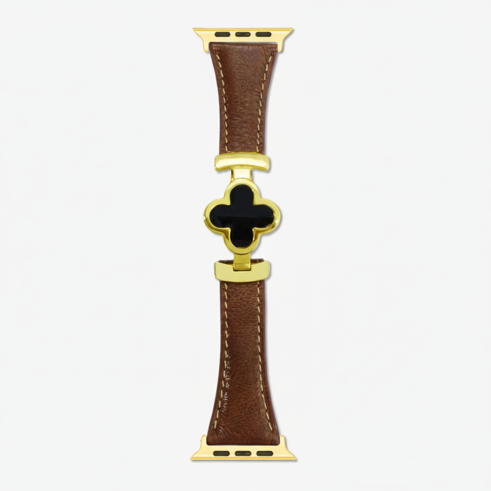 Watch Band Leather Floral Adjustable Smartwatch Replacement Strap