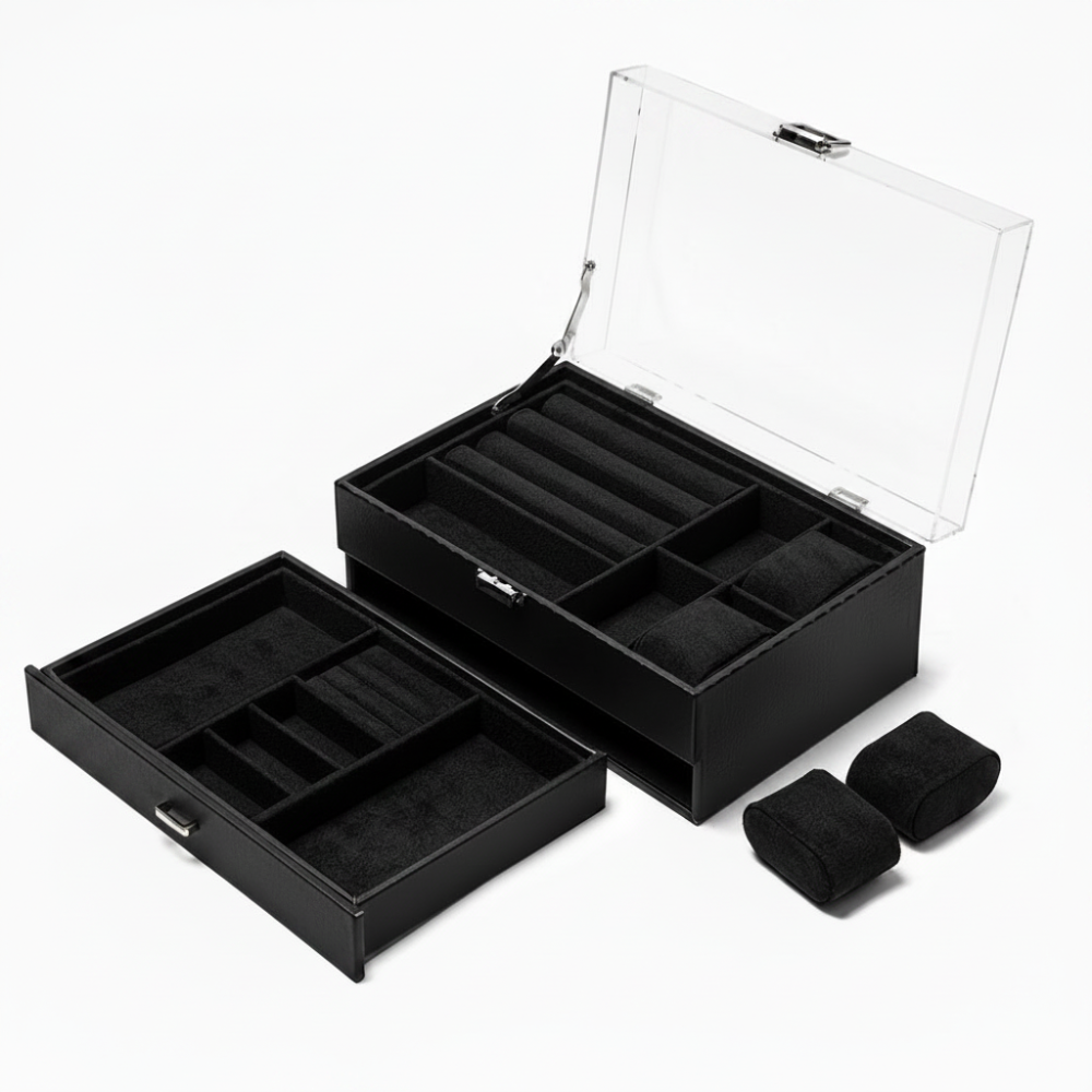 Watch Box Mothers Day Organizer 6 Slot Storage Case Drawer