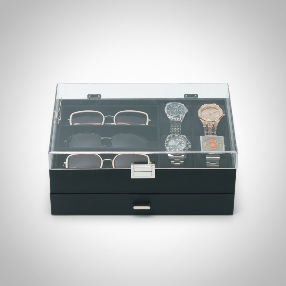 Watch Box Mothers Day Organizer 6 Slot Storage Case Drawer