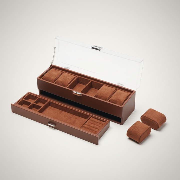 Watch Box Mothers Day Organizer 6 Slot Storage Case Drawer