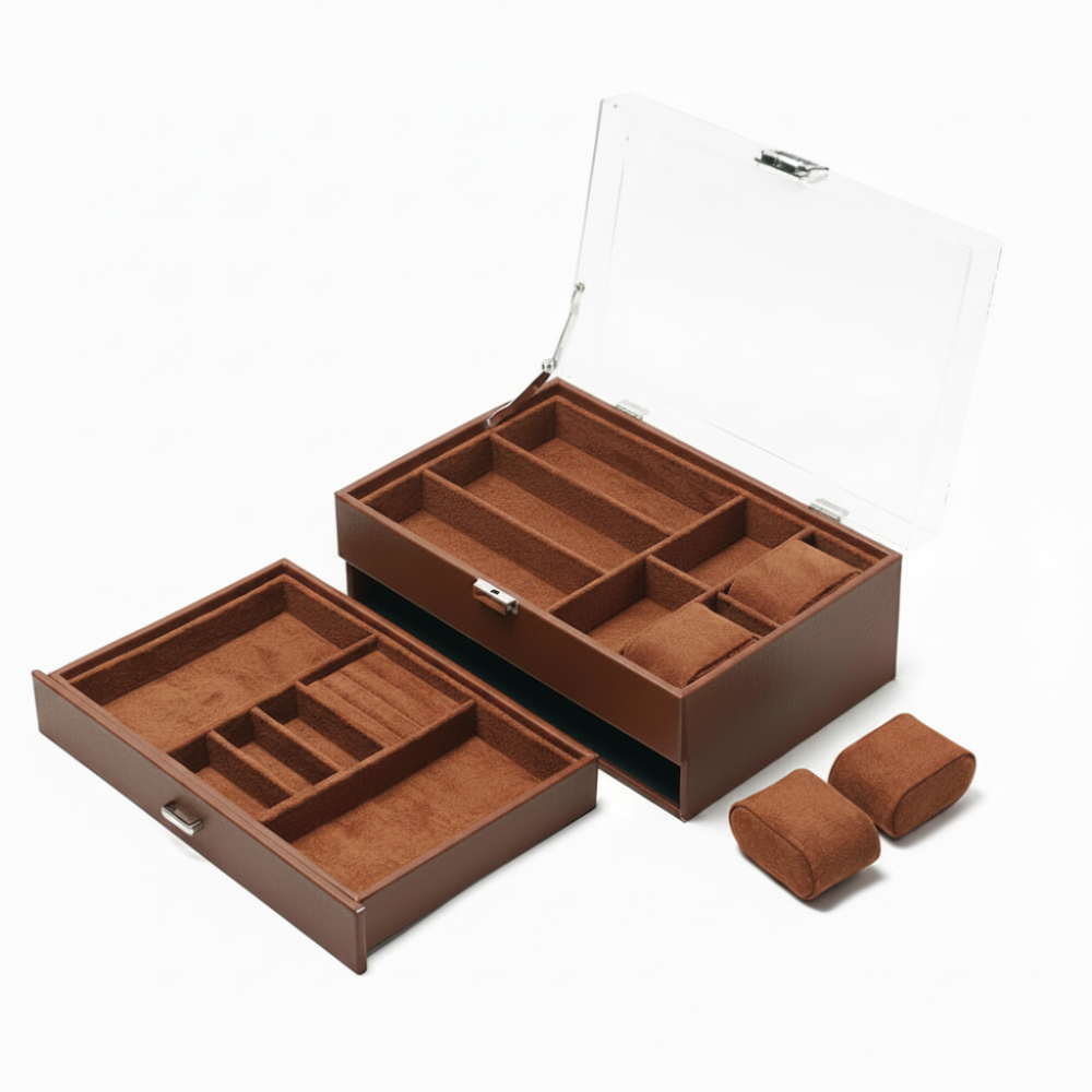 Watch Box Mothers Day Organizer 6 Slot Storage Case Drawer