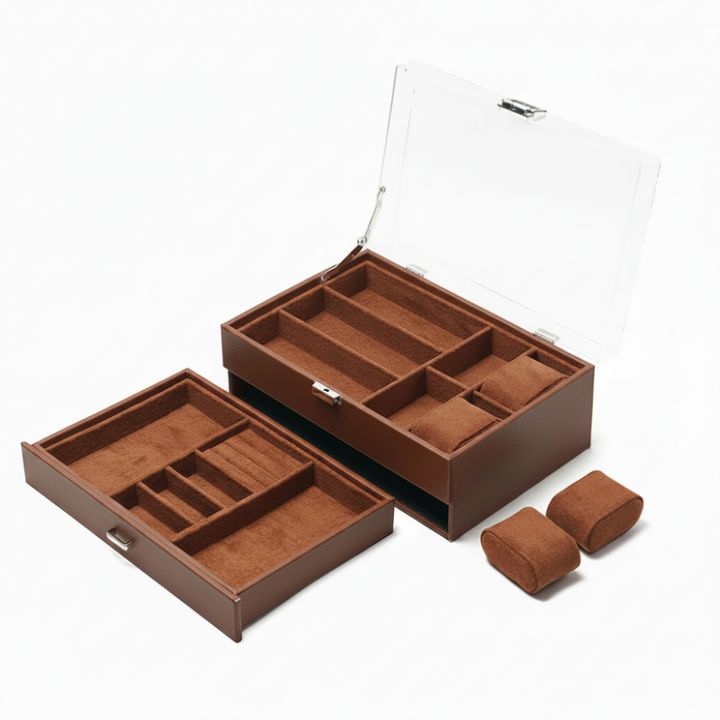 Watch Box Mothers Day Organizer 6 Slot Storage Case Drawer