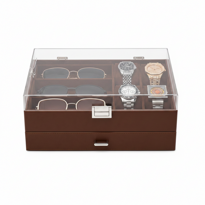Watch Box Mothers Day Organizer 6 Slot Storage Case Drawer