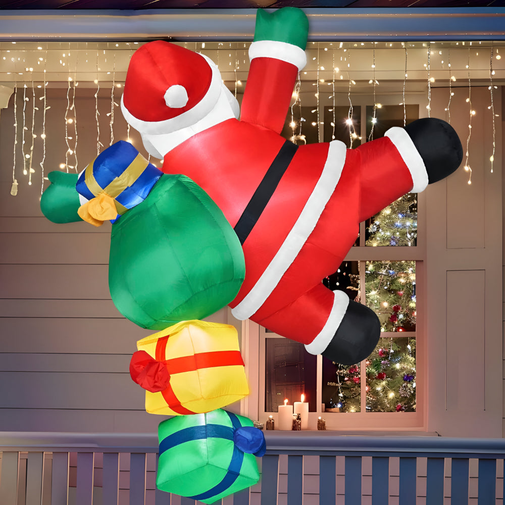 Christmas Inflatable Climbing Santa LED Lighted Outdoor Decoration