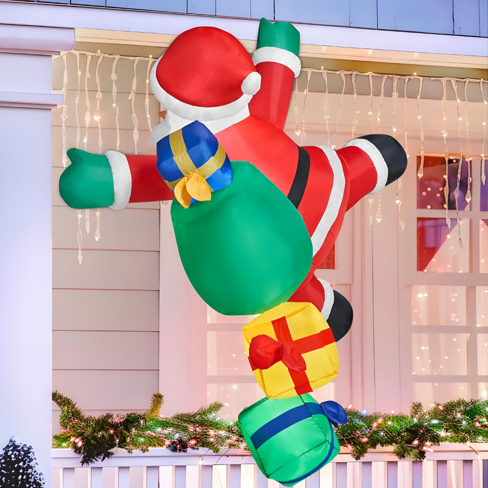 Christmas Inflatable Climbing Santa LED Lighted Outdoor Decoration