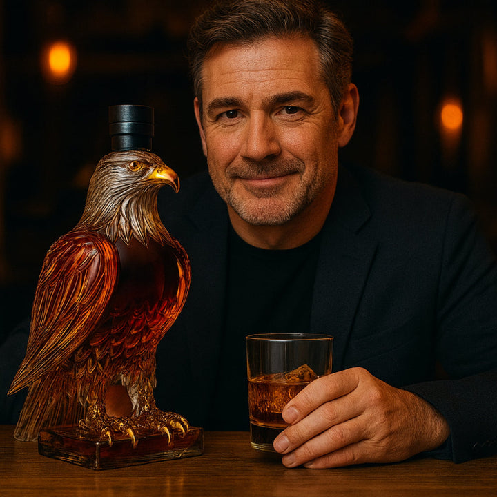 Whiskey Decanter Eagle Glass Bottle Decorative Bar Display
