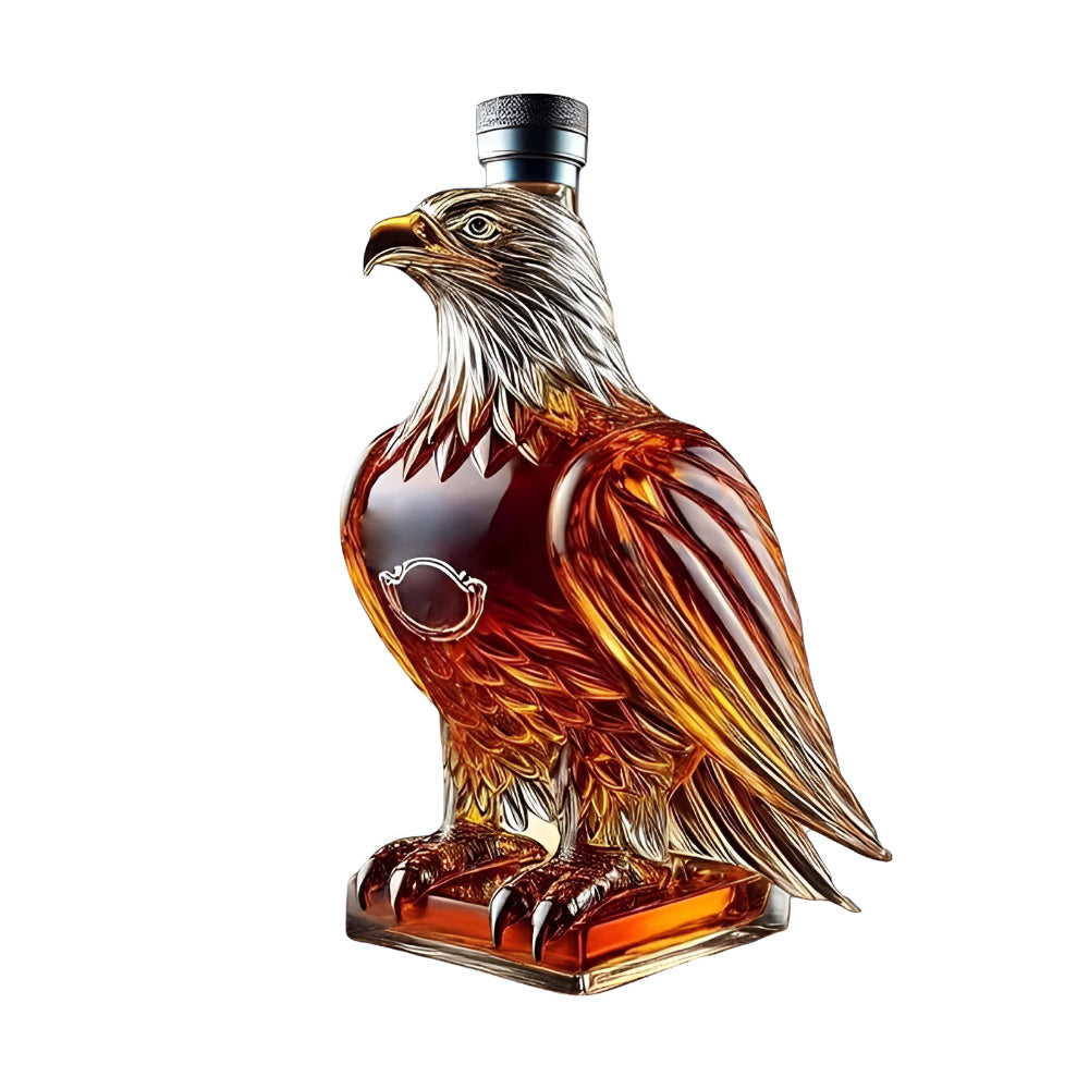 Whiskey Decanter Eagle Glass Bottle Decorative Bar Display