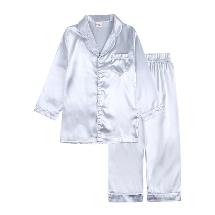 Kids Pajama Set Button Top Pants Sleepwear