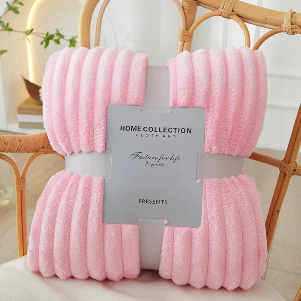 Blanket Striped Throw Ribbed Texture Bed Sofa Layer