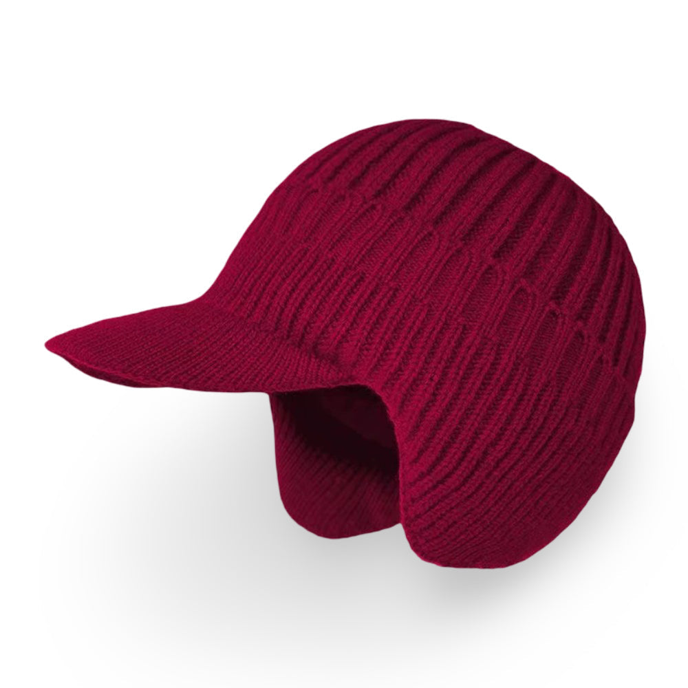 Winter Hat Knit Beanie Visor Ear Flaps Cold Weather