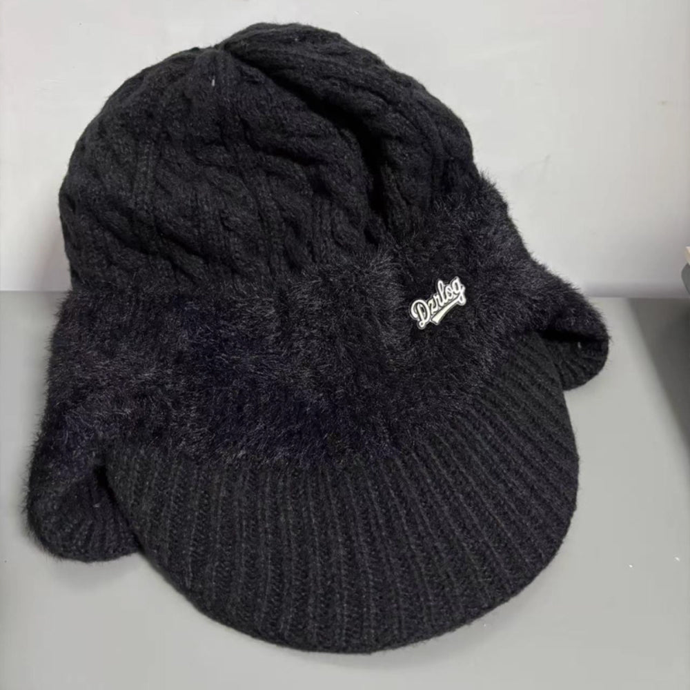Winter Trapper Hat Visor Flap Knit Cap