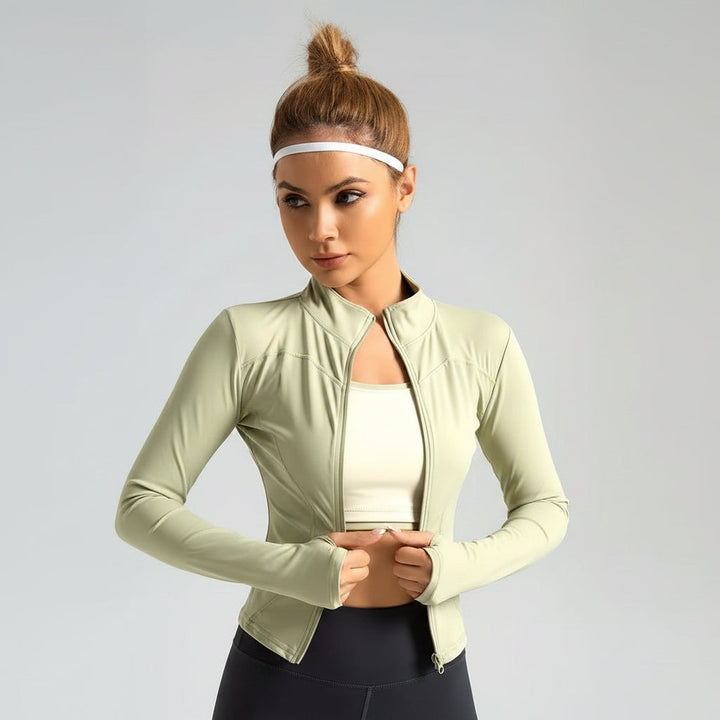 Womens Pickleball Workout Jacket Zip Up Stretch Fit Top