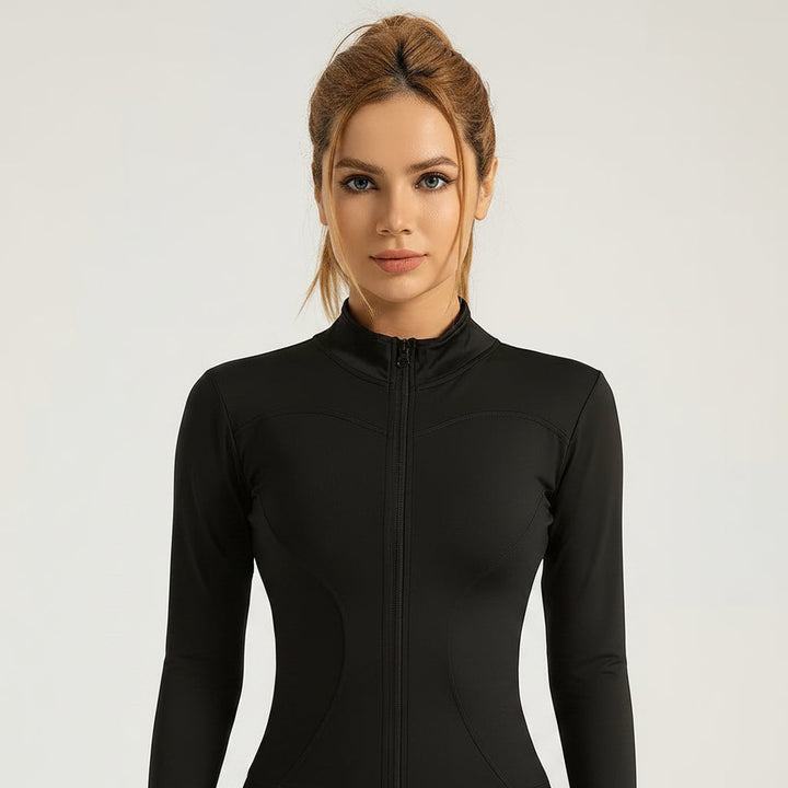 Womens Pickleball Workout Jacket Zip Up Stretch Fit Top