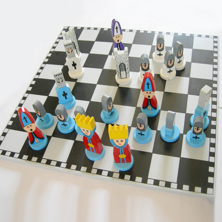 Wooden Chess Set Cartoon Strategy Board Game