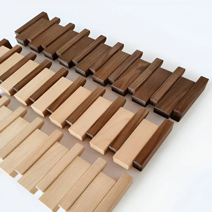 Wall Hook Wooden Rack Folding Piano Style Hanging Organizer
