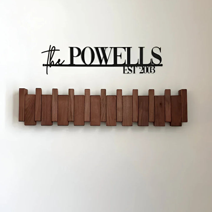 Wall Hook Wooden Rack Folding Piano Style Hanging Organizer