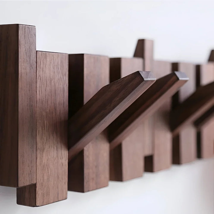 Wall Hook Wooden Rack Folding Piano Style Hanging Organizer