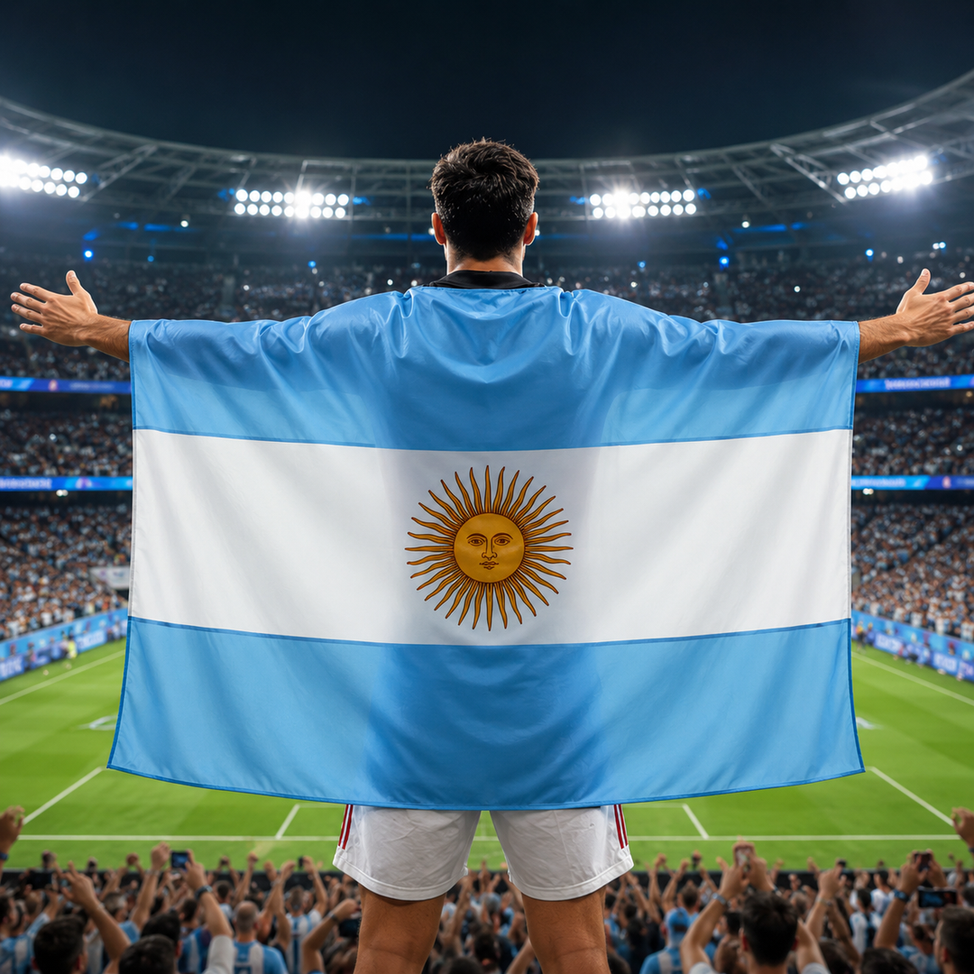 World Cup Argentina Flag Banner Sports Fan Soccer